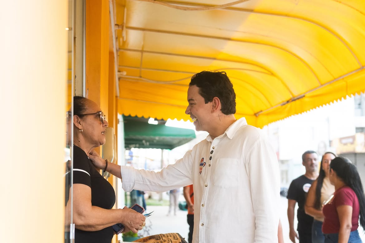 João Felipe durante ação do Instituto JF